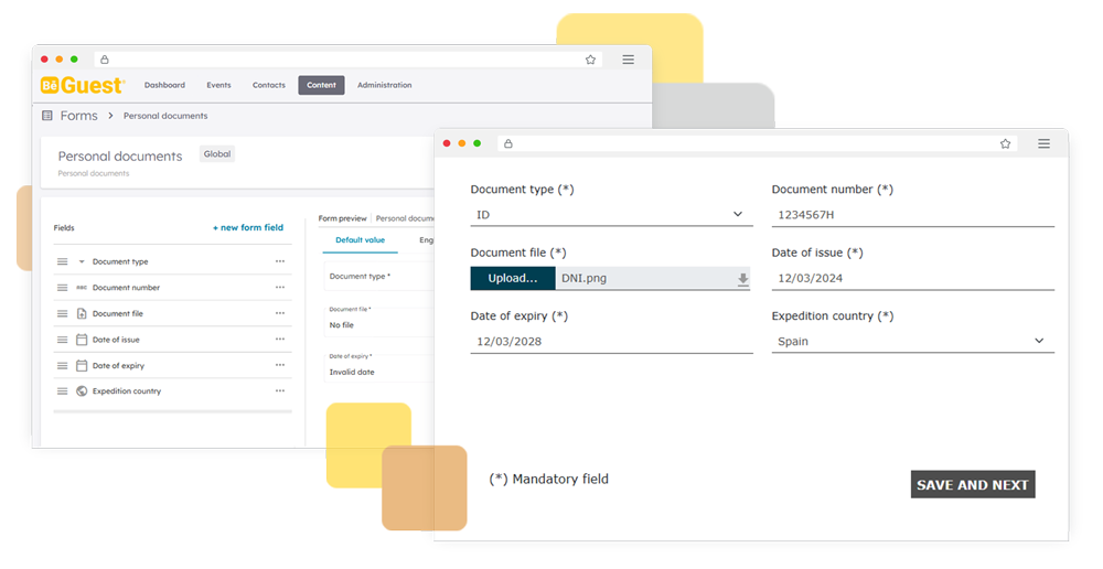 Custom event registration forms with BeGuest to collect attendee data and centralize event information in real time Custom event registration forms with BeGuest to collect attendee data and centralize event information in real time