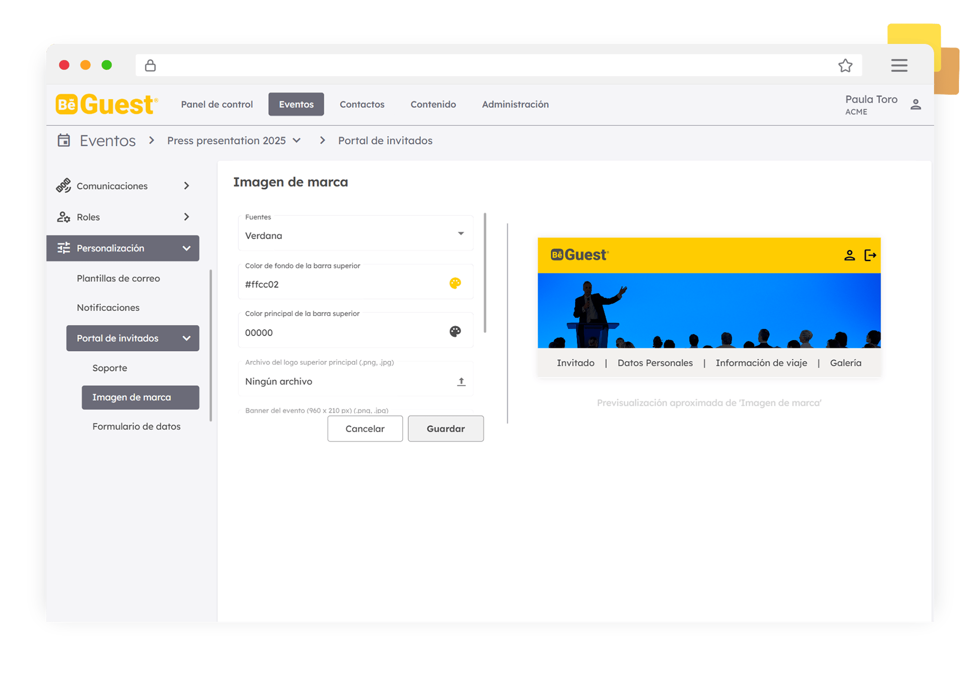 Personaliza experiencias con agendas, formularios y comunicaciones segmentadas desde BeGuest Personaliza experiencias con agendas, formularios y comunicaciones segmentadas desde BeGuest