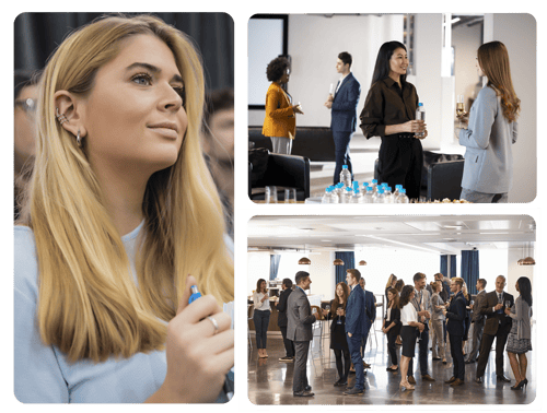 Equipo gestionando eventos corporativos con el software de gestión de eventos de BeGuest Equipo gestionando eventos corporativos con el software de gestión de eventos de BeGuest