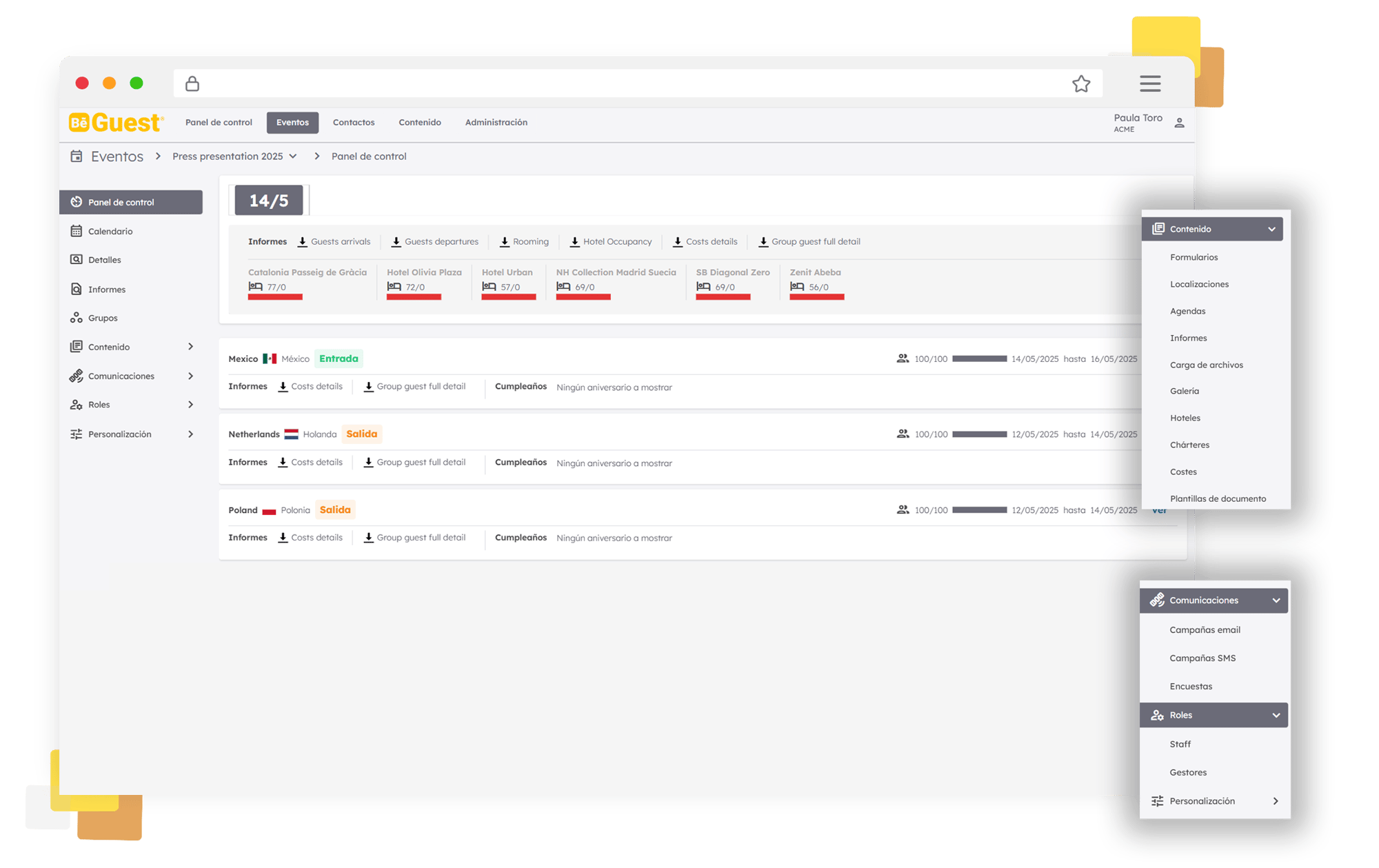 Software para eventos MICE que centraliza logística, comunicaciones y reservas en una sola plataforma Software para eventos MICE que centraliza logística, comunicaciones y reservas en una sola plataforma