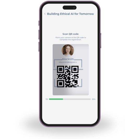 Each guest carries their QR in the app, ready to show on arrival.