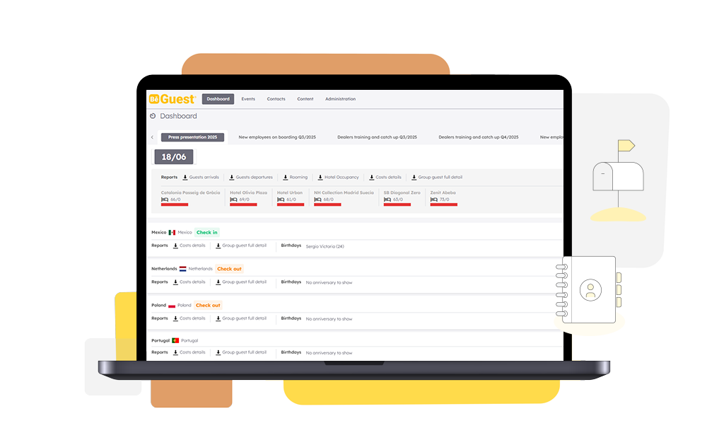 BeGuest event management dashboard streamlining event processes and automating manual tasks BeGuest event management dashboard streamlining event processes and automating manual tasks