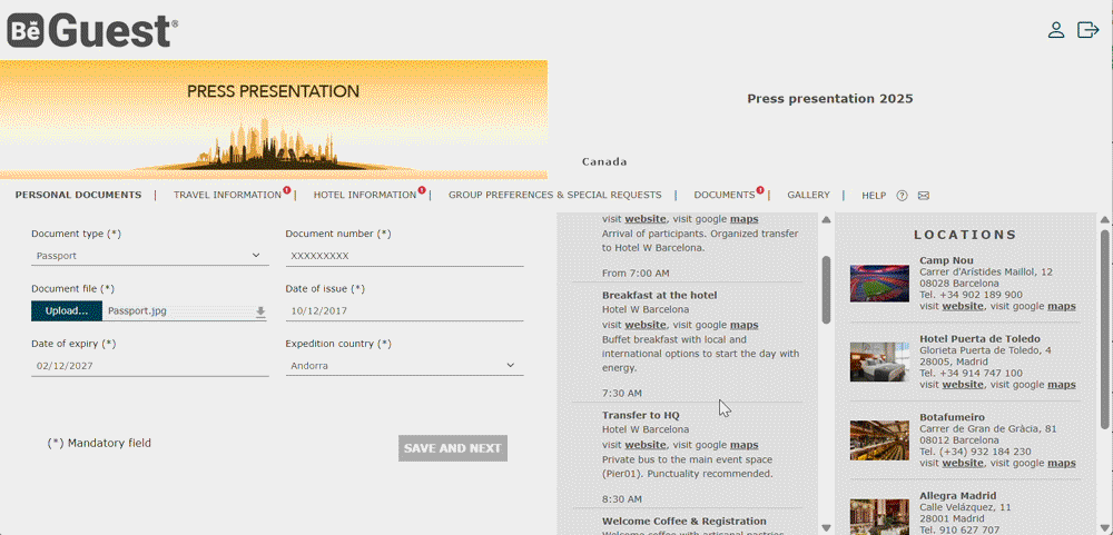 BeGuest guest portal centralizes event communication and attendee access to key documents and schedules BeGuest guest portal centralizes event communication and attendee access to key documents and schedules