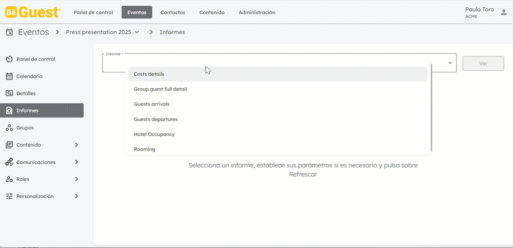 Generación de informes personalizados para eventos con BeGuest: exportación de datos a Excel de forma sencilla y centralizada Generación de informes personalizados para eventos con BeGuest: exportación de datos a Excel de forma sencilla y centralizada