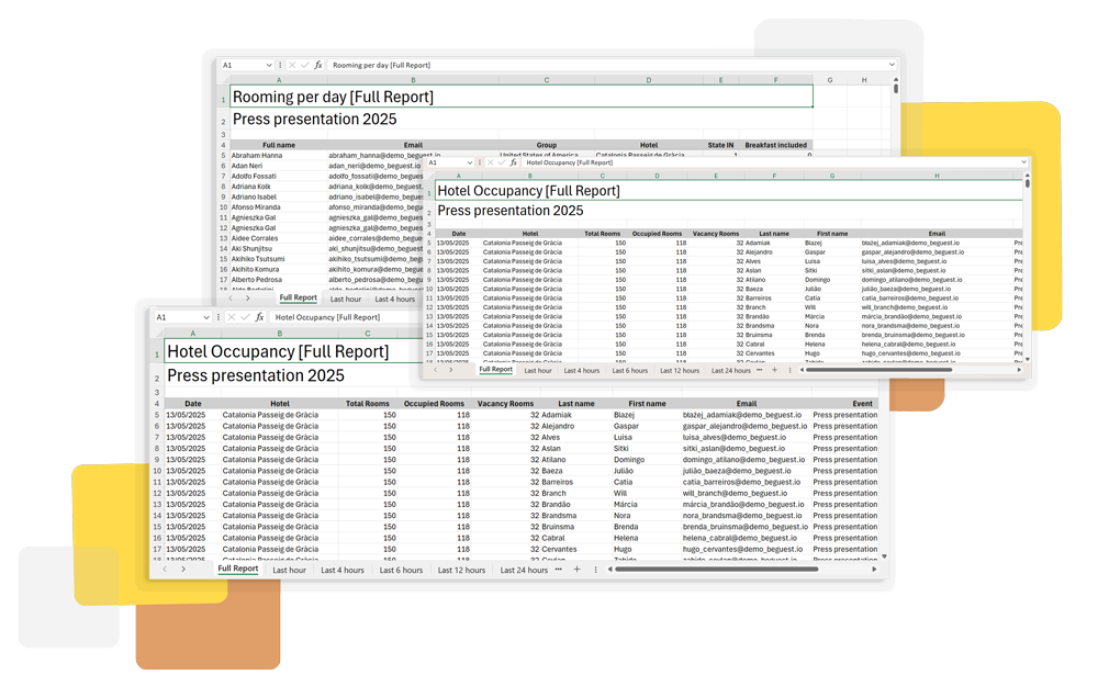 Informes completos de rooming y control de ocupación hotelera para eventos empresariales con BeGuest Informes completos de rooming y control de ocupación hotelera para eventos empresariales con BeGuest