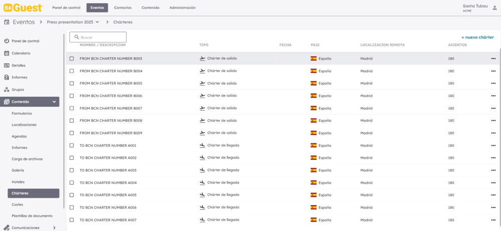 Gestión de transporte para eventos con BeGuest: organiza y planifica transfers, vuelos y chárteres para invitados_ES Gestión de transporte para eventos con BeGuest: organiza y planifica transfers, vuelos y chárteres para invitados_ES