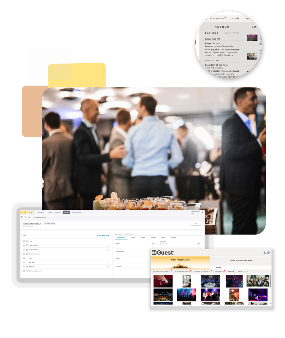 BeGuest event management software for corporate events with guest portal, content sharing, and location management BeGuest event management software for corporate events with guest portal, content sharing, and location management