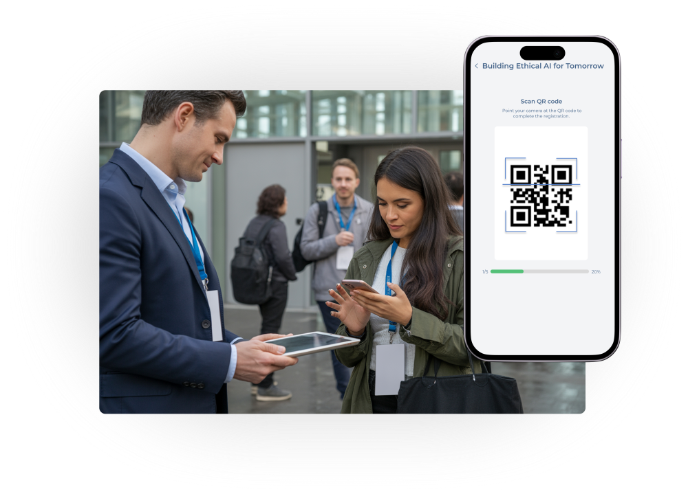 Real-time attendance tracking through QR scanning at event activities
