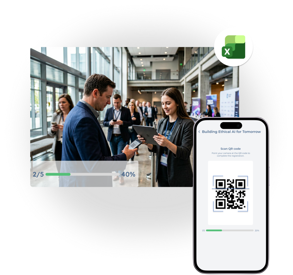 Check-in ágil con QR para eventos back to back 